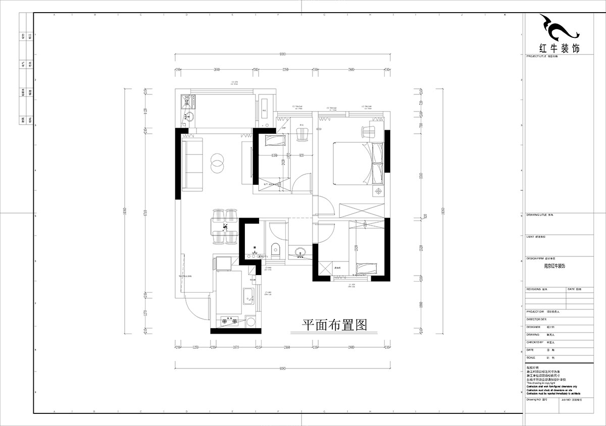 孟宪涛｜江城苑6-2-1704-88㎡-简约风格｜3室2厅1卫｜新房装修｜定制家｜全包12万｜00_02平面布置图